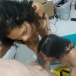missionary position porn video of colombian latina couple threesome with friend after the gym