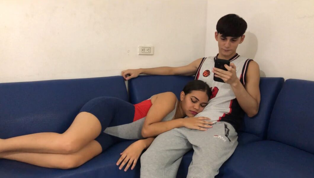 busty latina venezuelan girl gets alone with her cousin for sex in missionary style position